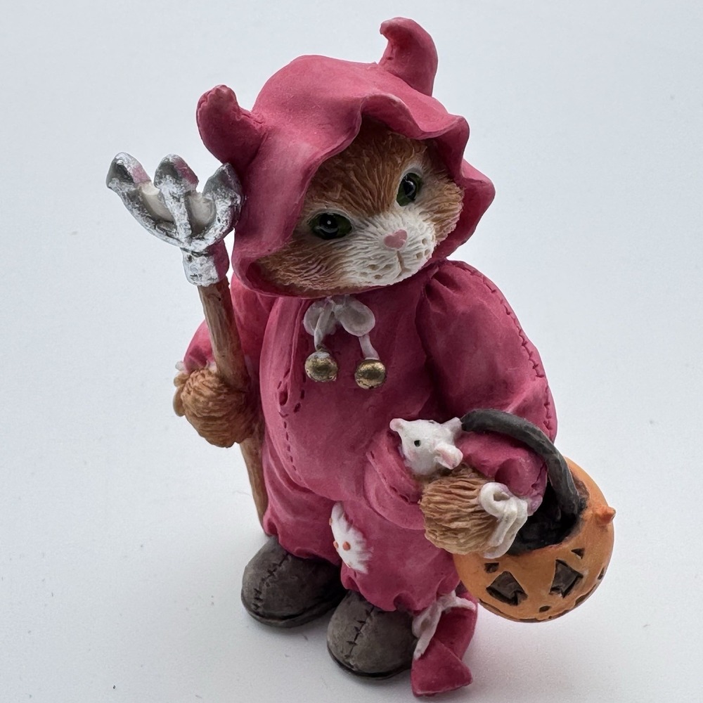 VTG Calico Kittens You're My Little Devil Priscilla Hillman Enesco Halloween Cat